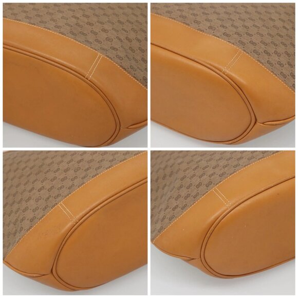 GUCCI Micro GG Supreme Shoulder Bag PVC Beige Gold - Picture 15 of 15